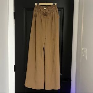 NWOT Altar’d State Mocha Wide Leg Elastic Waist Pants (Matching Top Available!)